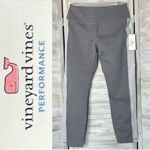 Vineyard Vines Performance charcoal gray heather side panel leggings NWT Medium